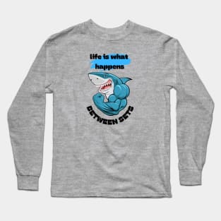 Bodybuilding Shark Sharing Wise Words Long Sleeve T-Shirt